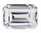 White CZ emerald cut